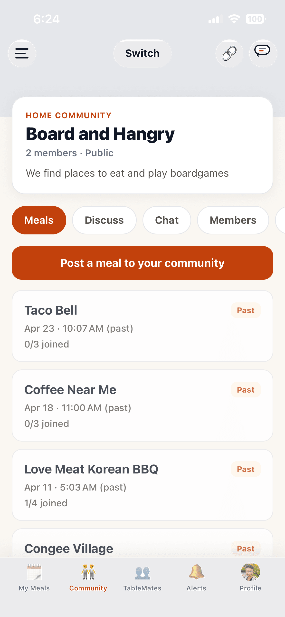 Dining Groups